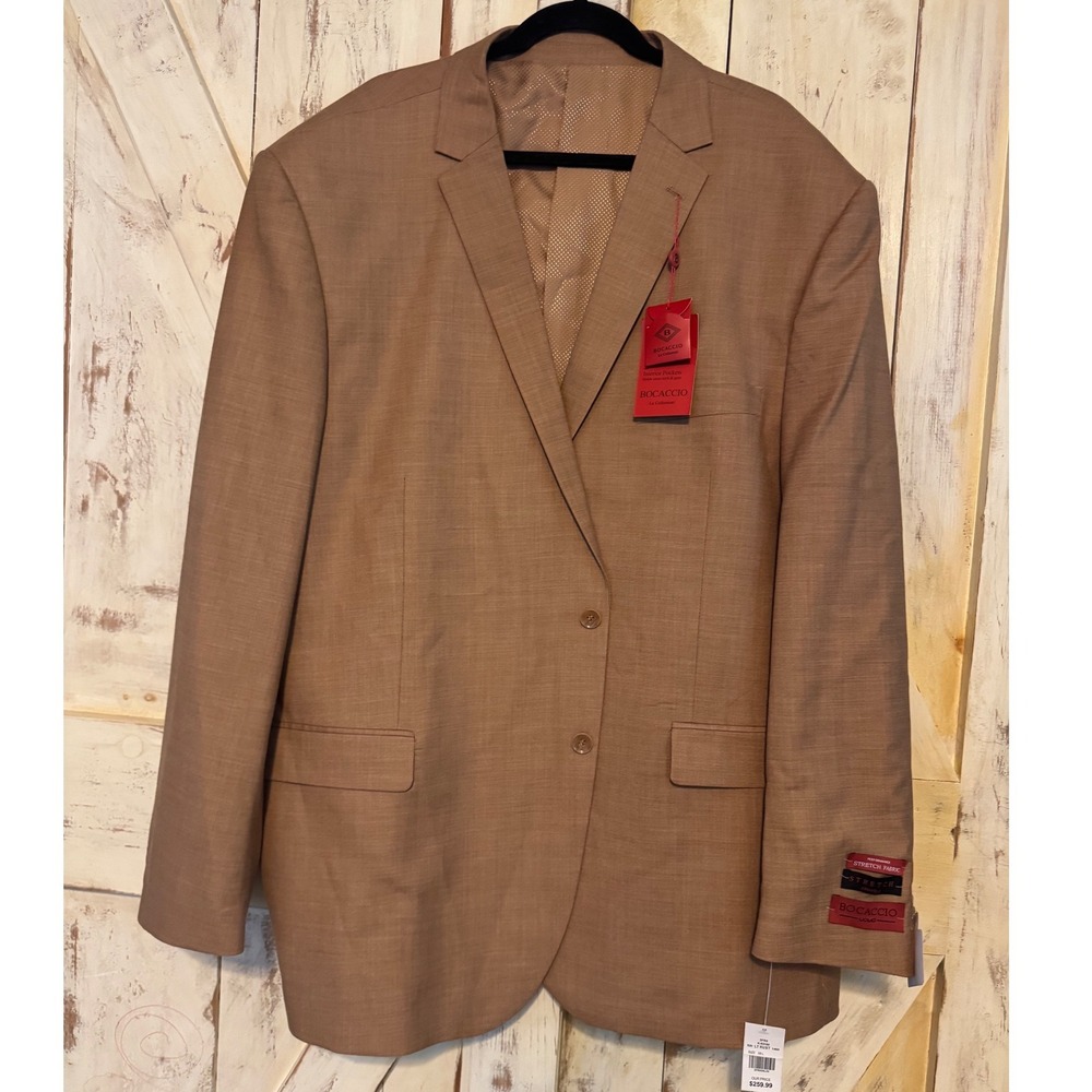 Boccacio Le Collezioni Men's Brown Rust‎ Suit Blazer L58/W52 Pants 52L